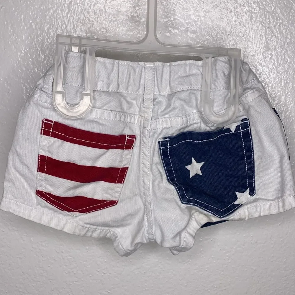 Fourth Of July Outfit Bundle USA Stars & Stripes Shorts and  Tank Top 2/4T